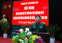 Đảng ủy Lữ đoàn 201 tổ chức Hội nghị học tập, quán triệt, triển khai thực hiện nghị quyết Đại hội đại biểu Đảng bộ Quân đội lần thứ XII, nhiệm kỳ 2025-2030