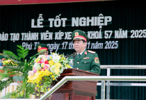 Trường Trung cấp Kỹ thuật Tăng thiết giáp tổ chức Lễ tốt nghiệp đào tạo thành viên kíp xe Tăng thiết giáp khóa 57 năm 2025