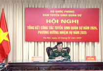 Tham gia Hội nghị trực tuyến Tổng kết công tác tuyển sinh quân sự  Năm 2024