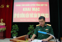 Trung tâm Huấn luyện tổng hợp Tăng thiết giáp Khai mạc Lớp bồi dưỡng kiến thức dân tộc đối tượng 3 năm 2023