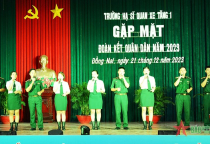 Trường Hạ sĩ quan Xe tăng 1 gặp mặt đoàn kết quân dân năm 2023