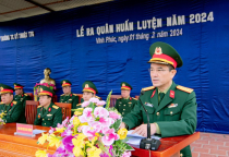 Trường Trung cấp Kỹ thuật Tăng thiết giáp tổ chức Lễ ra quân huấn luyện năm 2024