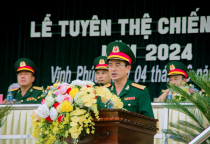 Trường Trung cấp Kỹ thuật Tăng thiết giáp tổ chức Lễ tuyên thệ chiến sĩ mới năm 2024