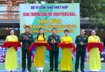 Khai trương sân thể thao Pickleball chào mừng  80 năm thành lập QĐND Việt Nam, 35 năm ngày hội Quốc phòng toàn dân