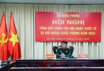 Tham dự Hội nghị trực tuyến tổng kết công tác Hội nhập quốc tế Và đối ngoại quốc phòng năm 2024, phương hướng nhiệm vụ năm 2025