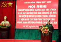 Hội nghị Tổng kết huấn luyện, tham gia diễu binh kỷ niệm 50 năm Ngày Giải phóng miền Nam, thống nhất đất nước; giao nhiệm vụ cho các lực lượng tham gia diễu binh kỷ niệm 80 năm Cách mạng tháng Tám thành công và Quốc khánh nước Cộng hòa XHCN Việt Nam 