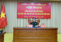 Tham gia Hội nghị trực tuyến của Tổng cục Chính trị  đánh giá kết quả Quân đội tham gia xóa nhà tạm, nhà dột nát  trên địa bàn cả nước năm 2025