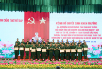 Công bố Quyết định khen thưởng của Bộ trưởng Bộ Quốc phòng,  Tổng Tham mưu trưởng, Chủ nhiệm Tổng cục Chính trị QĐND Việt Nam cho các tập thể, cá nhân có thành tích xuất sắc trong tham gia các hoạt động kỷ niệm 80 năm CMT8 thành công và Quốc khánh 2/9