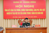 Tham dự Hội nghị trực tuyến Tổng kết công tác phòng, chống  tham nhũng, lãng phí, tiêu cực của Quân ủy Trung ương