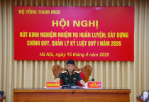 Tham dự Hội nghị trực tuyến rút kinh nghiệm nhiệm vụ huấn luyện; xây dựng chính quy, quản lý kỷ luật Quý I năm 2026 