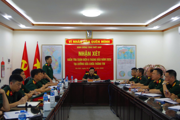 Xưởng Sửa chữa thông tin hoàn thành tốt nhiệm vụ trong 6 tháng đầu năm 2026