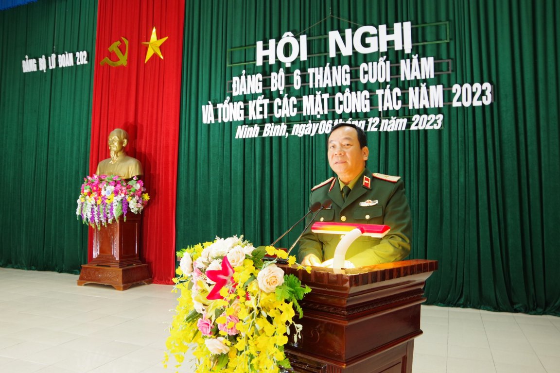 Lữ đoàn TTG 202 tổ chức Hội nghị Đảng ủy, Đảng bộ 6 tháng cuối năm và Tổng kết các mặt công tác năm 2023