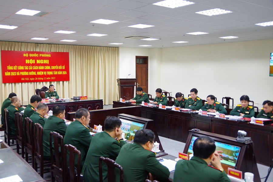 Tham gia Hội nghị trực tuyến tổng kết công tác cải cách hành chính, chuyển đổi số năm 2023, phương hướng, nhiệm vụ trọng tâm năm 2024