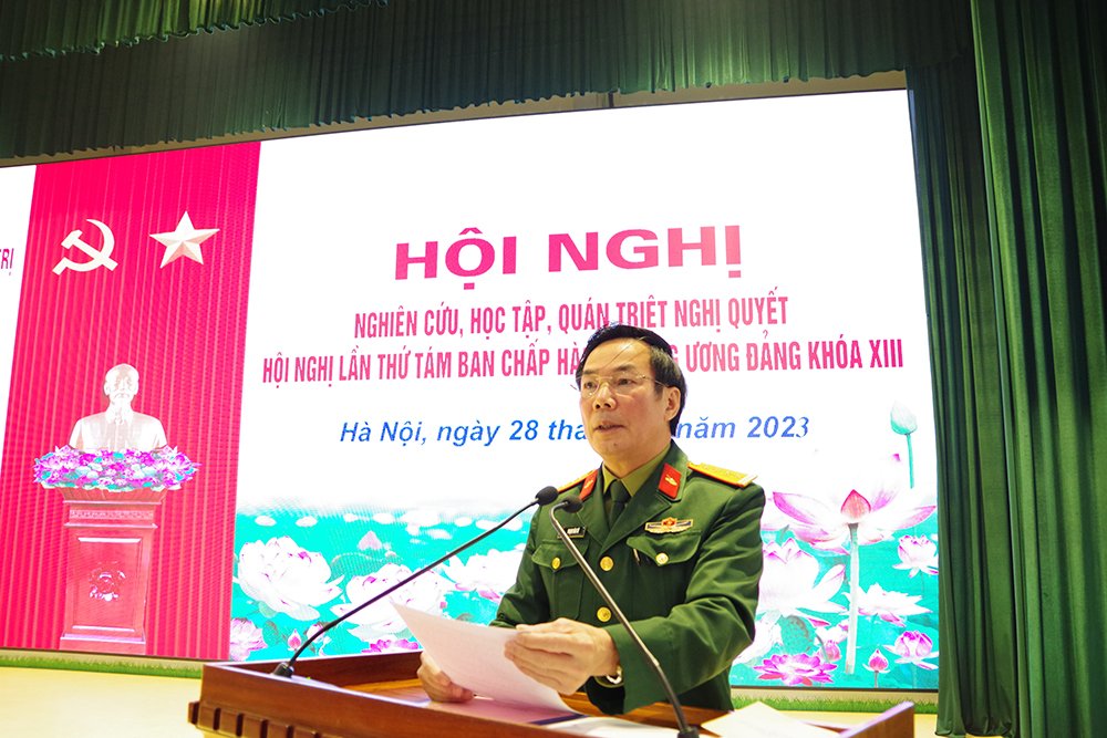 Cục Chính trị tổ chức Hội nghị nghiên cứu, học tập, quán triệt Nghị quyết lần thứ Tám Ban chấp hành Trung ương Đảng khóa XIII