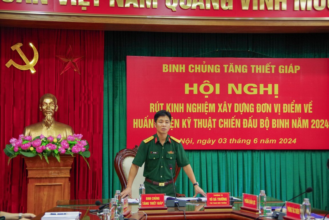 Hội nghị rút kinh nghiệm xây dựng đơn vị điểm về huấn luyện kỹ thuật chiến đấu bộ binh năm 2024