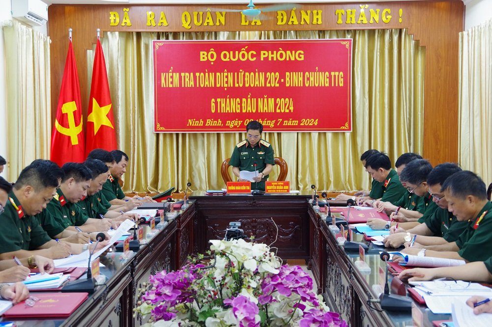 BỘ QUỐC PHÒNG KIỂM TRA TOÀN DIỆN LỮ ĐOÀN TTG 202/BINH CHỦNG TĂNG THIẾT GIÁP 6 THÁNG ĐẦU NĂM 2024