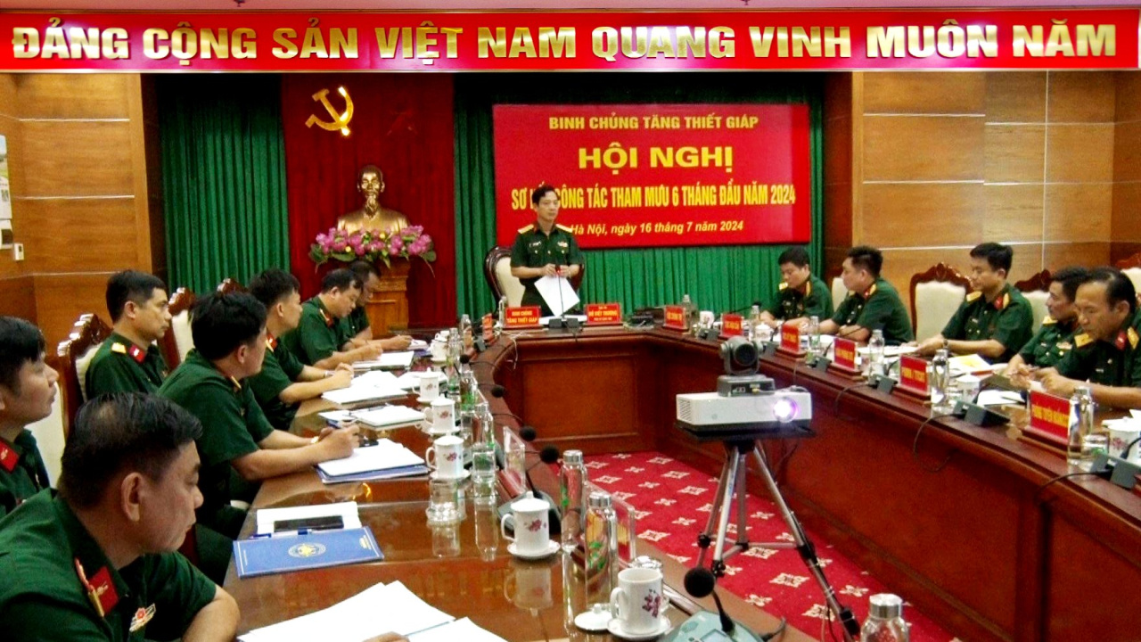 Hội nghị Sơ kết công tác Tham mưu 6 tháng đầu năm 2024