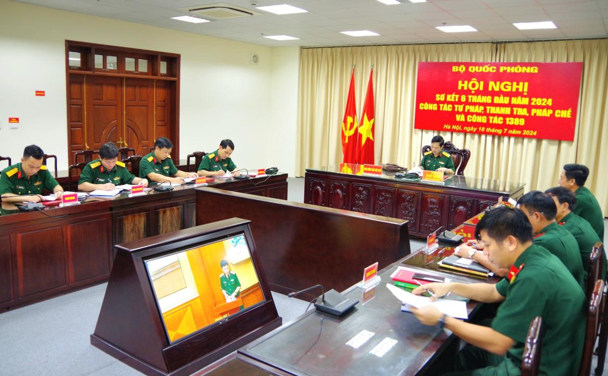 Tham gia Hội nghị trực tuyến sơ kết 6 tháng đầu năm 2024 Công tác tư pháp, thanh tra, pháp chế, kiểm toán và công tác 1389