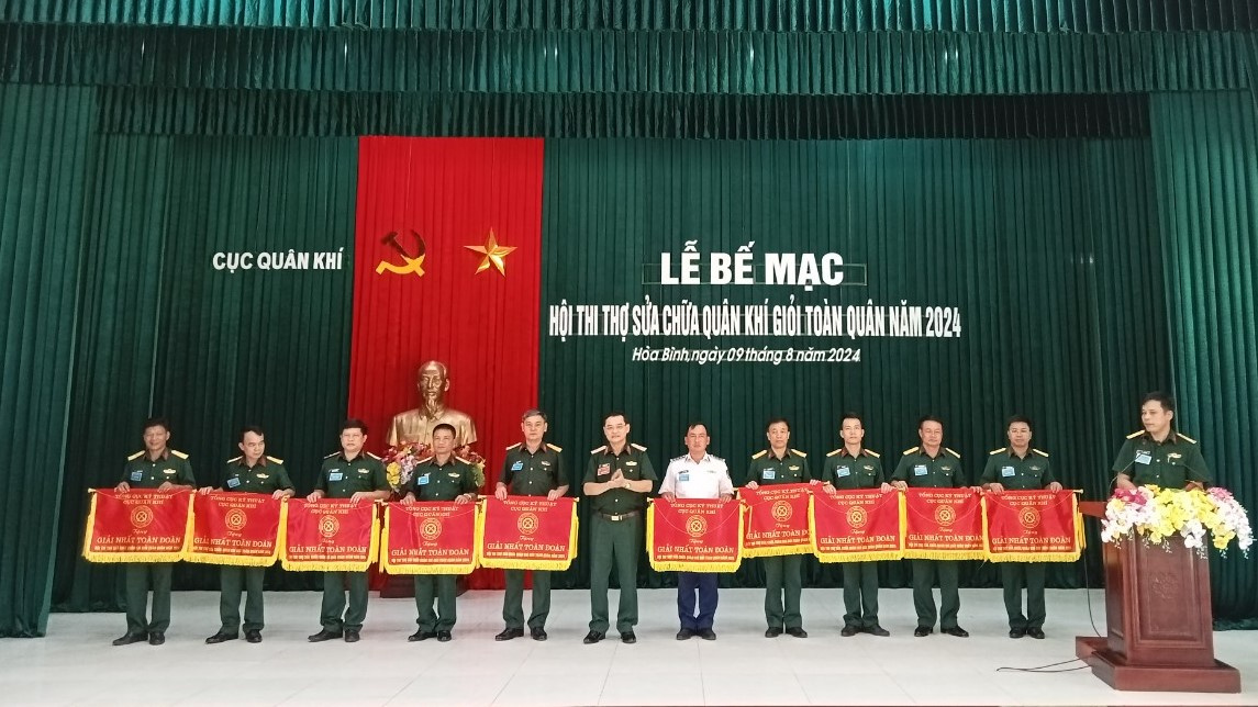 Binh chủng Tăng thiết giáp đạt Giải Nhất toàn đoàn Hội thi Thợ sửa chữa quân khí giỏi toàn quân năm 2024