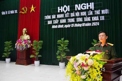 Đảng ủy Lữ đoàn 202 thông báo nhanh kết quả Hội nghị lần thứ 10, Ban Chấp hành Trung ương Đảng khóa XIII
