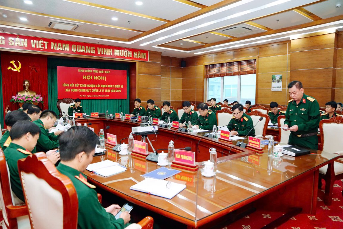 Hội nghị tổng kết rút kinh nghiệm xây dựng đơn vị điểm về Xây dựng chính quy, quản lý kỷ luật năm 2024