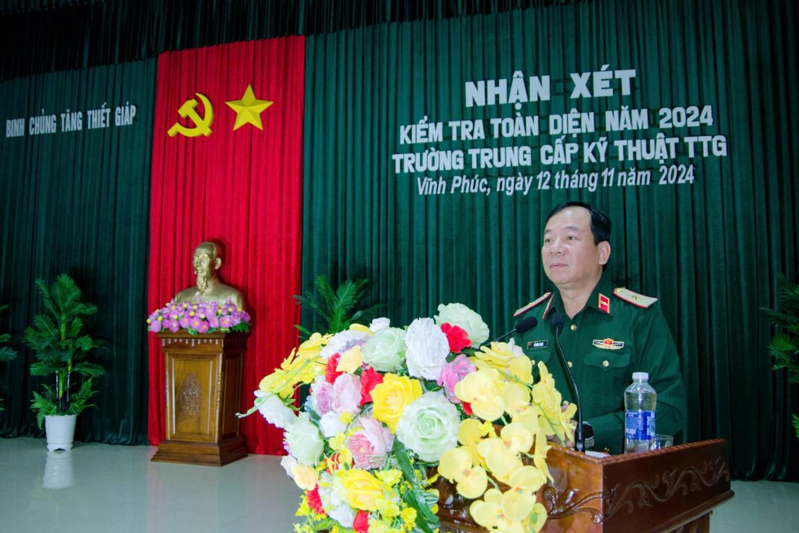 Trường Trung cấp Kỹ thuật Tăng thiết giáp hoàn thành tốt nhiệm vụ kiểm tra toàn diện năm 2024