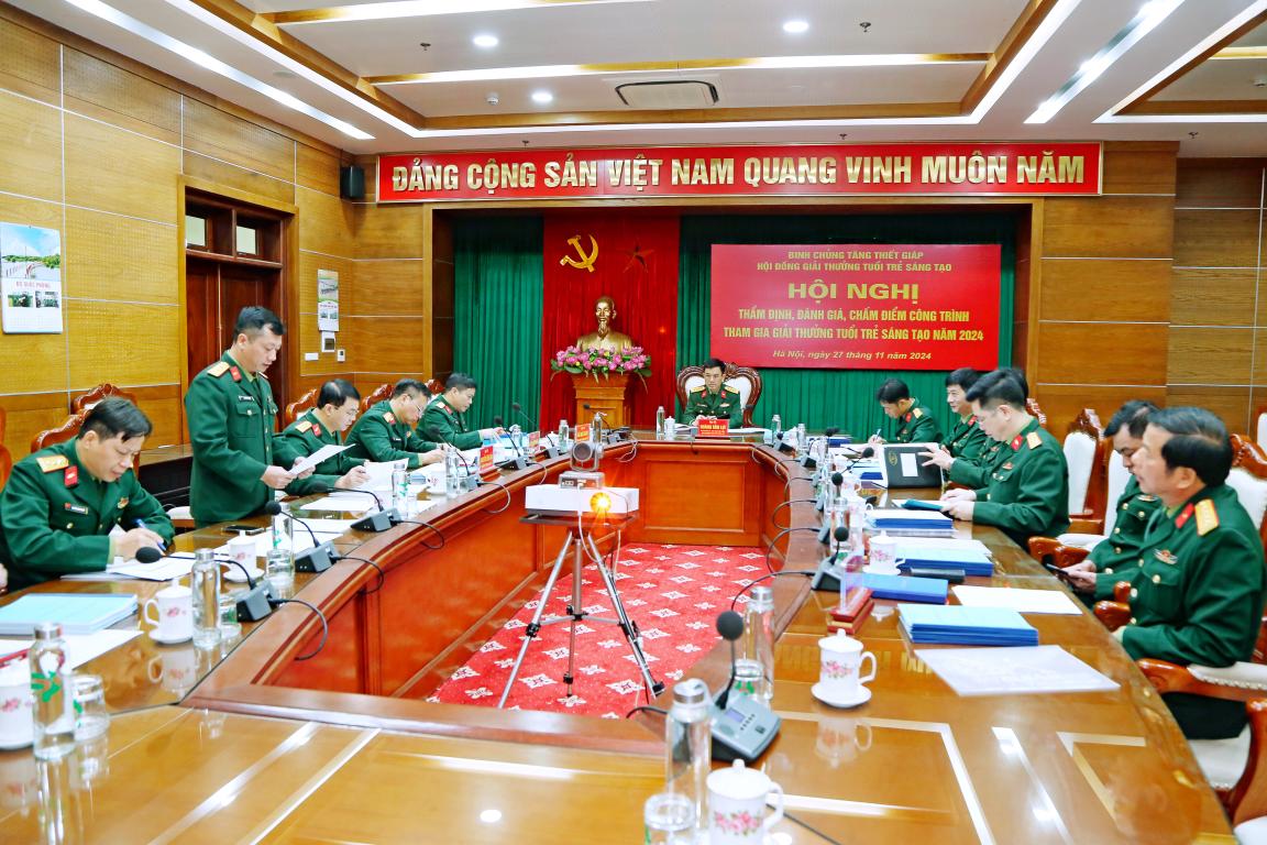 Hội nghị thẩm định, đánh giá, chấm điểm công trình tham gia Giải thưởng Tuổi trẻ sáng tạo cấp Binh chủng năm 2024