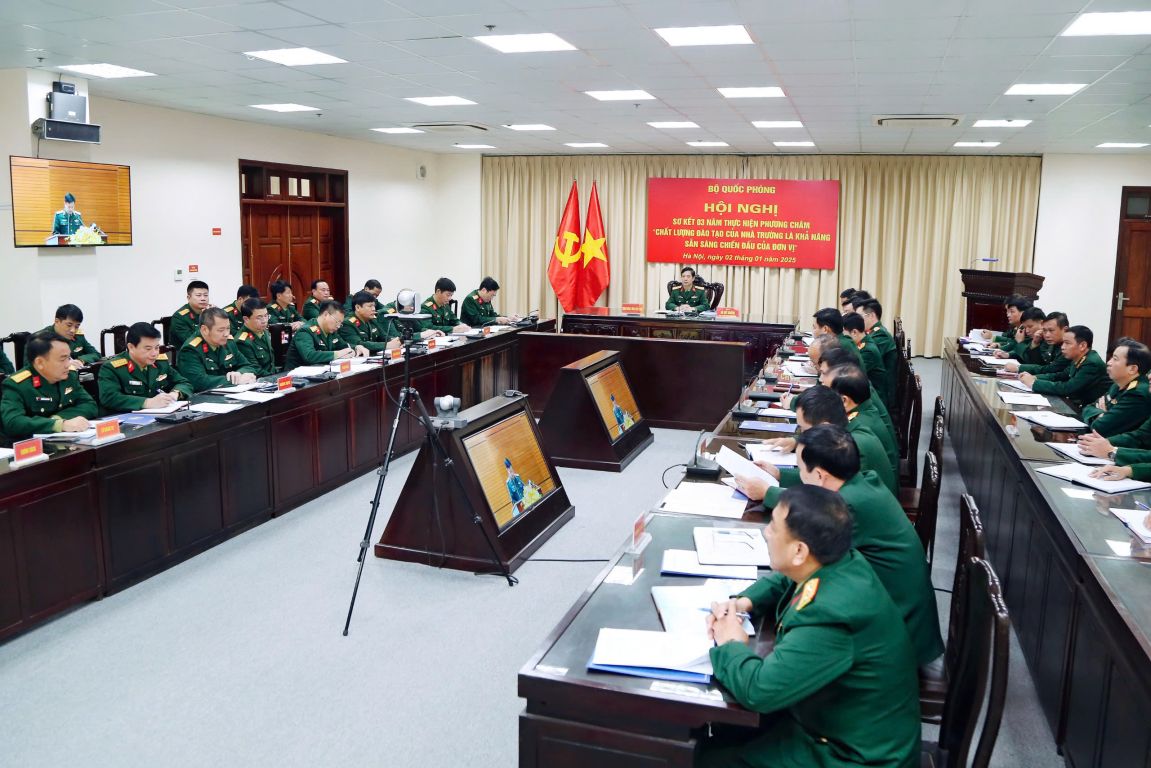 Tham dự Hội nghị trực tuyến Sơ kết 03 năm thực hiện phương châm “Chất lượng đào tạo của nhà trường là khả năng SSCĐ của đơn vị”