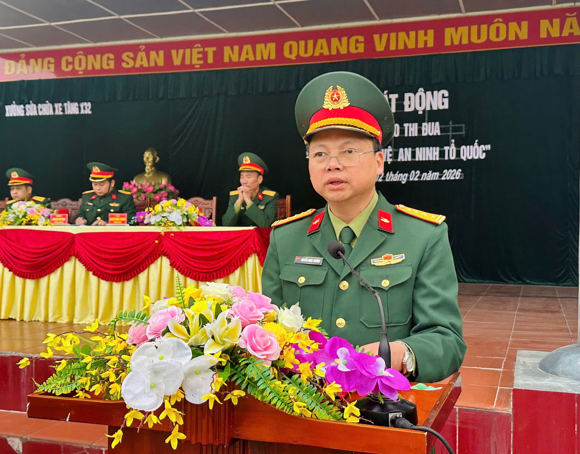 Xưởng Sửa Chữa Xe tăng X32  phát động phong trào thi đua “toàn dân bảo vệ An ninh Tổ Quốc” và sơ kết đợt thi đua Tăng tốc, bứt phá hoàn thành thắng lợi các mục tiêu, nhiệm vụ