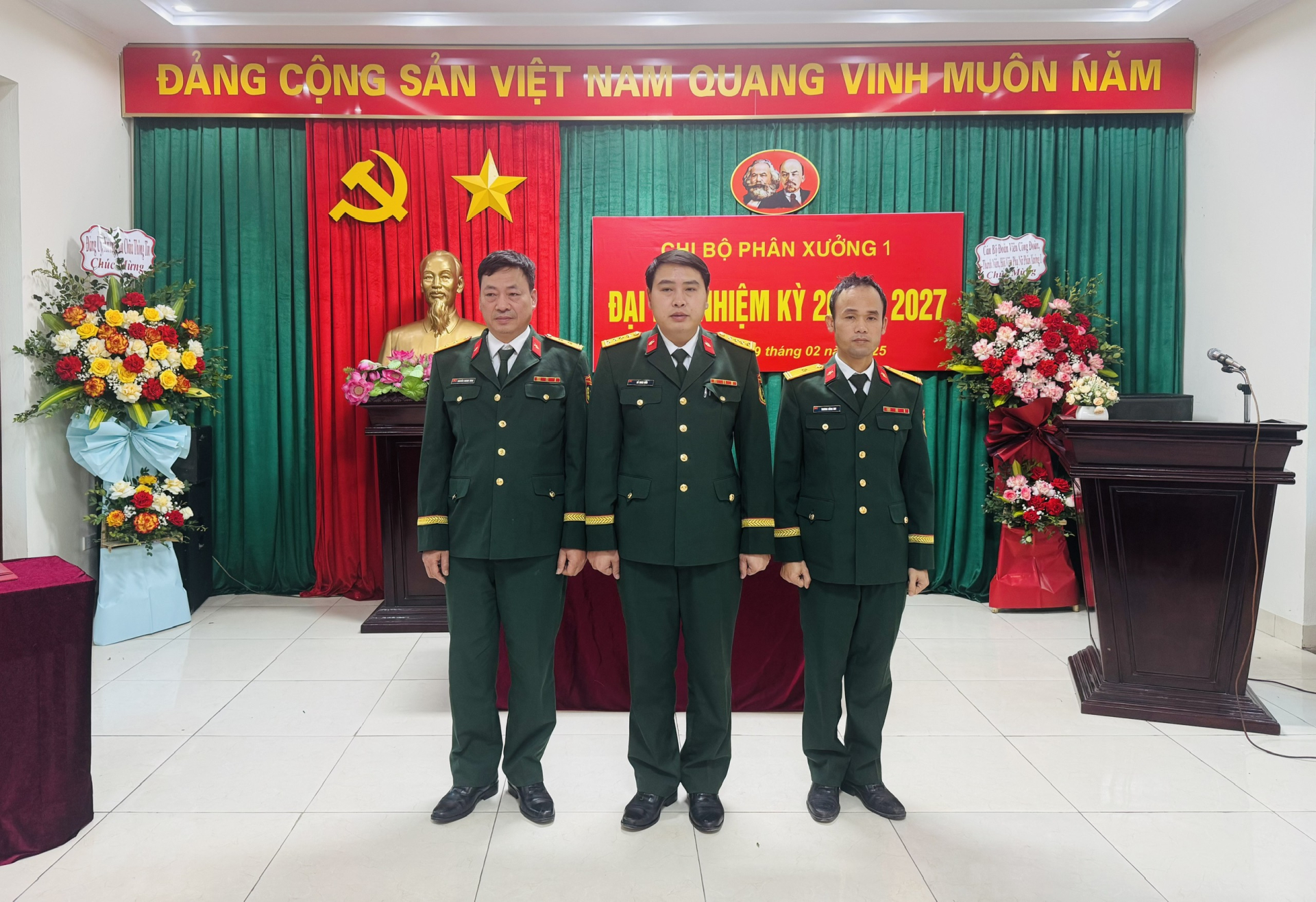 Đảng ủy Bộ Tham mưu chỉ đạo tổ chức thành công Đại hội Chi bộ Phân xưởng 1, nhiệm kỳ 2025 - 2027