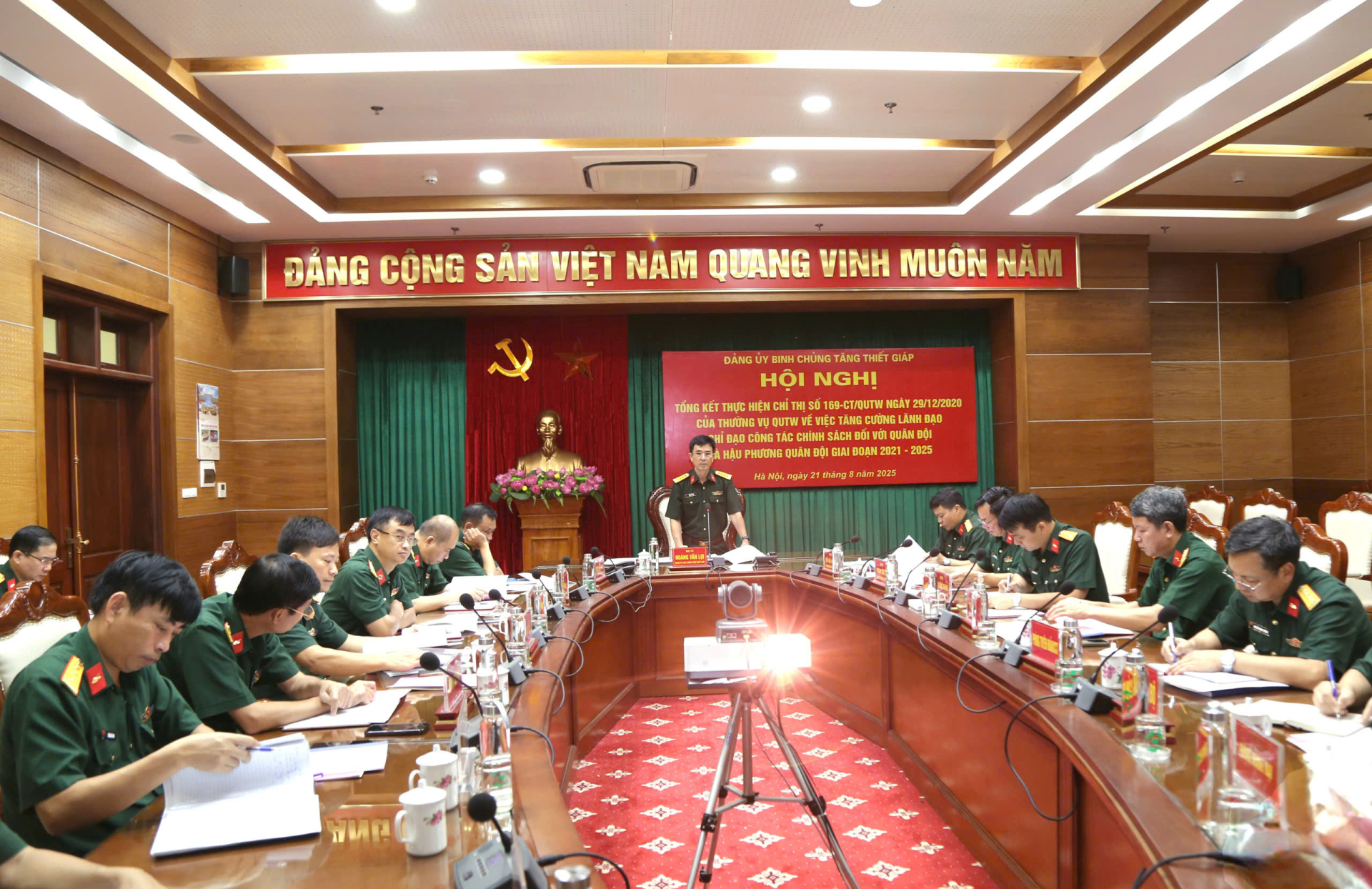 Hội nghị trực tuyến Tổng kết thực hiện Chỉ thị 169-CT/QUTW của Thường vụ Quân ủy Trung ương về việc tăng cường lãnh đạo, chỉ đạo công tác chính sách đối với Quân đội và hậu phương Quân đội giai đoạn 2021-2025